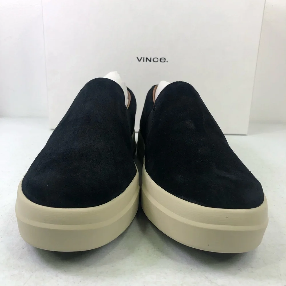 VINCE Men’s Caleb Black Luxury Slip On Loafers